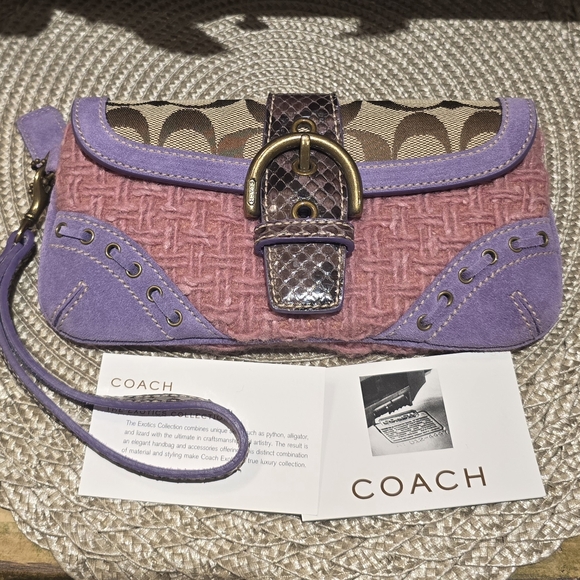 Coach Handbags - Coach Pink and Purple Women's Clutch